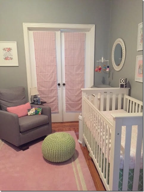pink and white nursery